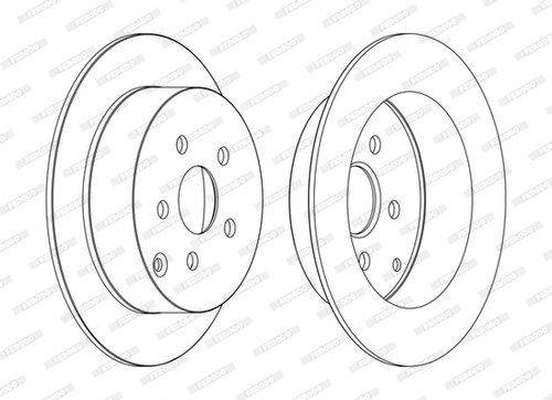 Disc frana puntea spate (DDF1485C FERODO) TOYOTA