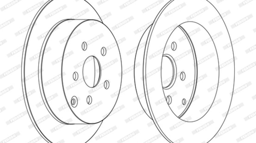 Disc frana puntea spate (DDF1485C FERODO) TOYOTA