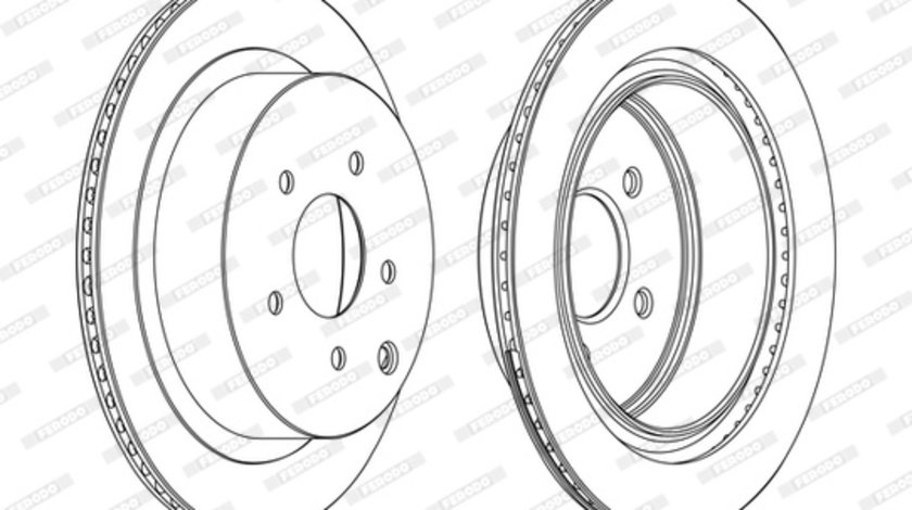 Disc frana puntea spate (DDF1506C FERODO) INFINITI,NISSAN