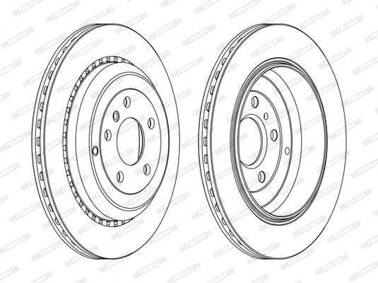 Disc frana puntea spate (DDF1531C FERODO) MERCEDES-BENZ