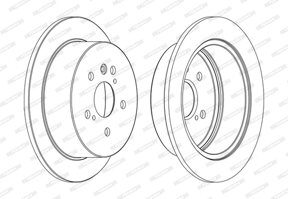 Disc frana puntea spate (DDF1545C FERODO PREMIER) LEXUS,TOYOTA