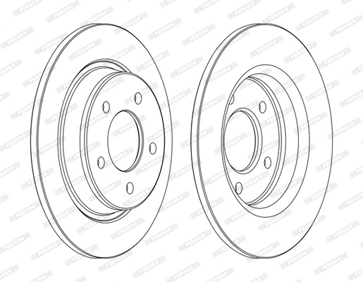 Disc frana puntea spate (DDF1546C FERODO PREMIER) MAZDA