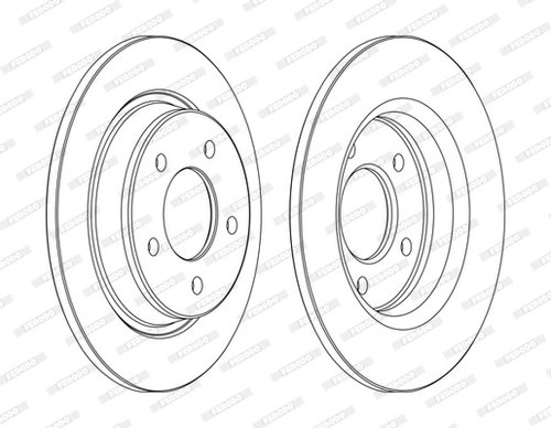 Disc frana puntea spate (DDF1546C FERODO PREMIER) MAZDA