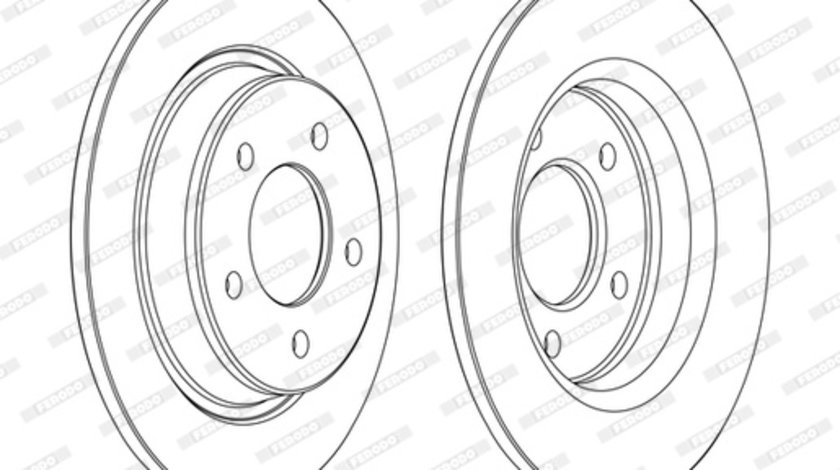 Disc frana puntea spate (DDF1546C FERODO PREMIER) MAZDA