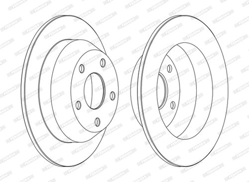 Disc frana puntea spate (DDF1553C FERODO) JEEP