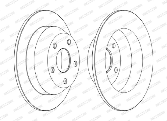 Disc frana puntea spate (DDF1553C FERODO PREMIER) JEEP