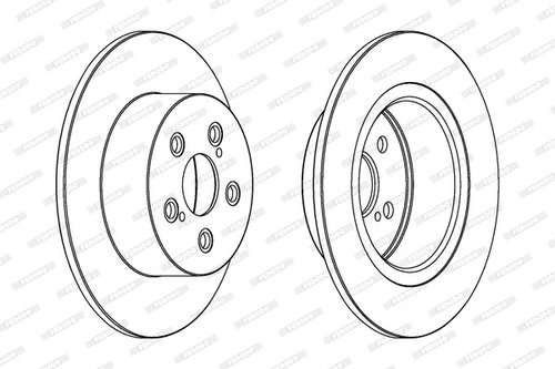 Disc frana puntea spate (DDF1556C FERODO PREMIER) TOYOTA