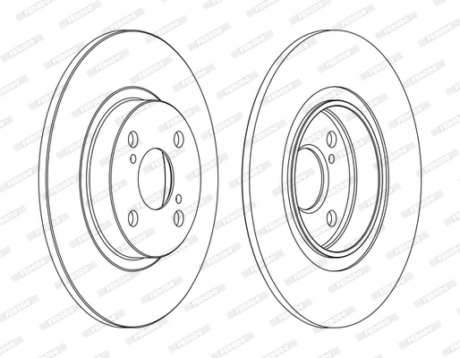 Disc frana puntea spate (DDF1576C FERODO PREMIER) TOYOTA