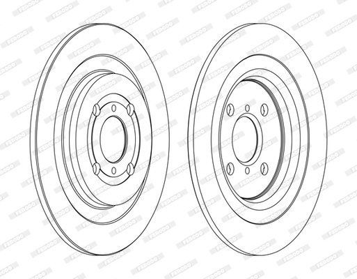 Disc frana puntea spate (DDF1588C FERODO) DAIHATSU,TOYOTA