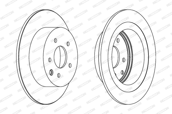 Disc frana puntea spate (DDF1590C FERODO) NISSAN