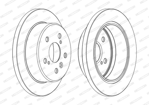 Disc frana puntea spate (DDF1598C FERODO) LEXUS,TOYOTA