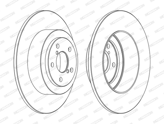 Disc frana puntea spate (DDF1647C FERODO PREMIER) SUBARU