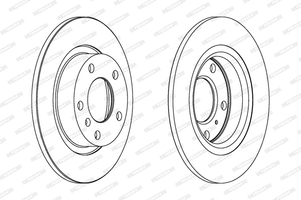 Disc frana puntea spate (DDF1651C FERODO PREMIER) ABARTH,OPEL,VAUXHALL