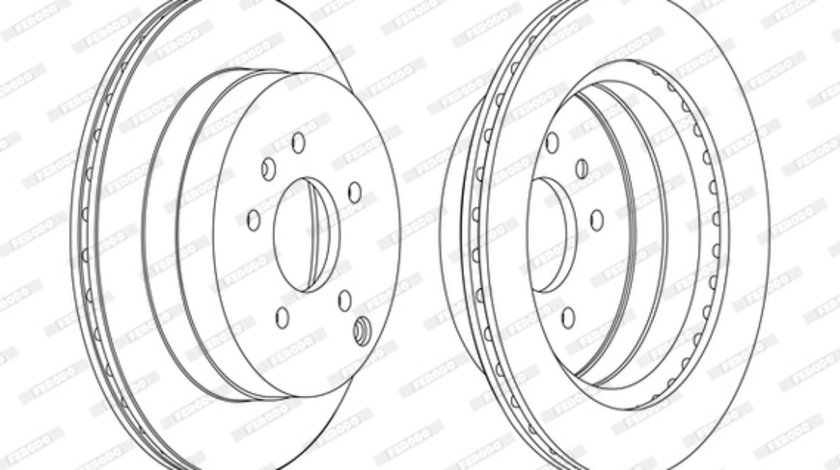 Disc frana puntea spate (DDF1660C FERODO PREMIER) CHEVROLET,OPEL,VAUXHALL