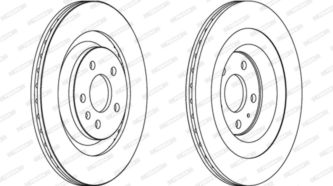 Disc frana puntea spate (DDF1667C FERODO PREMIER) AUDI