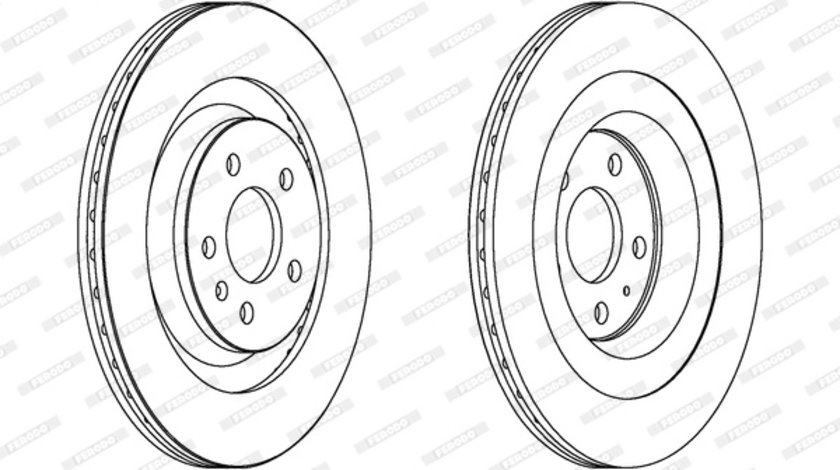 Disc frana puntea spate (DDF1667C FERODO PREMIER) AUDI