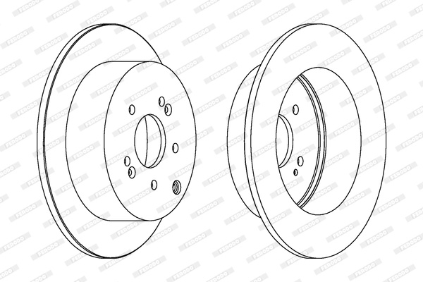Disc frana puntea spate (DDF1671C FERODO) HYUNDAI
