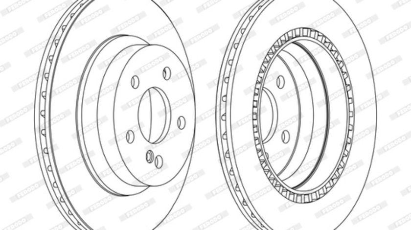 Disc frana puntea spate (DDF1672C FERODO) MERCEDES-BENZ