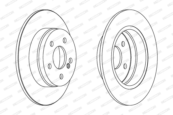 Disc frana puntea spate (DDF1689C FERODO PREMIER) MERCEDES-BENZ