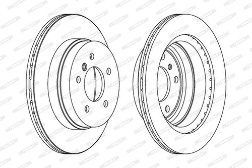 Disc frana puntea spate (DDF1697C FERODO PREMIER) BMW