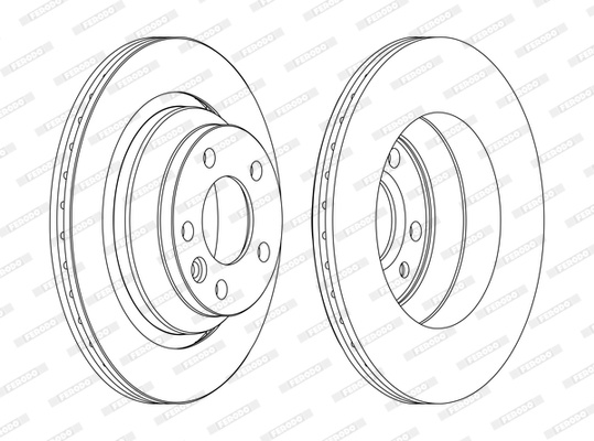 Disc frana puntea spate (DDF1698C FERODO) VW