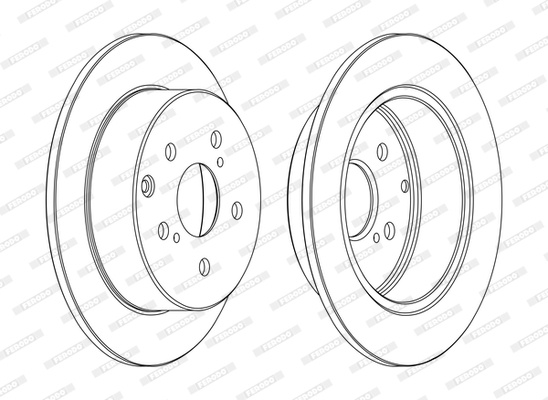 Disc frana puntea spate (DDF1704C FERODO) TOYOTA