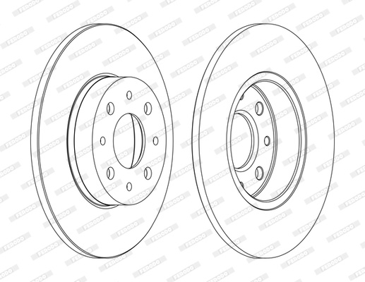 Disc frana puntea spate (DDF1741C FERODO) ALFA ROMEO
