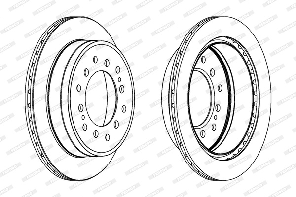Disc frana puntea spate (DDF1743C FERODO PREMIER) LEXUS,TOYOTA