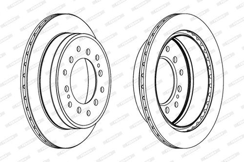 Disc frana puntea spate (DDF1743C FERODO PREMIER) LEXUS,TOYOTA