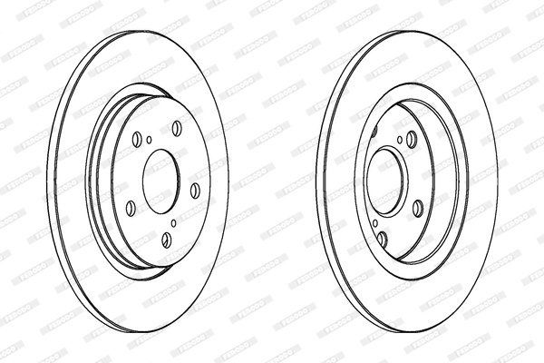 Disc frana puntea spate (DDF1755C FERODO PREMIER) TOYOTA