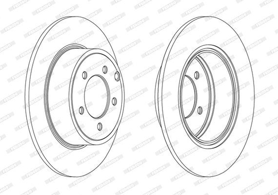 Disc frana puntea spate (DDF1763C FERODO PREMIER) CHRYSLER,DODGE,JEEP