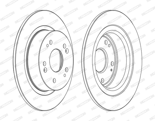 Disc frana puntea spate (DDF1776C FERODO) ACURA,HONDA