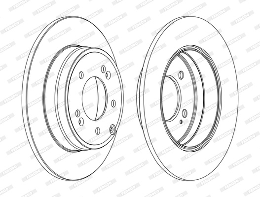 Disc frana puntea spate (DDF1787C FERODO) HYUNDAI,KIA