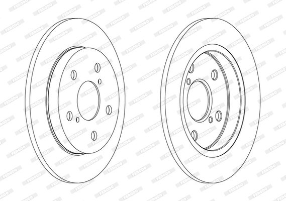 Disc frana puntea spate (DDF1788C FERODO PREMIER) TOYOTA