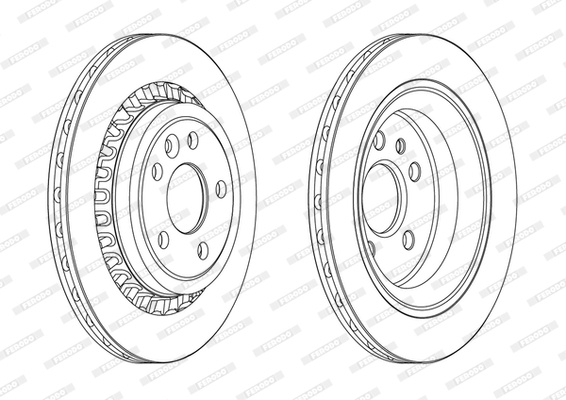 Disc frana puntea spate (DDF1802C FERODO) VOLVO