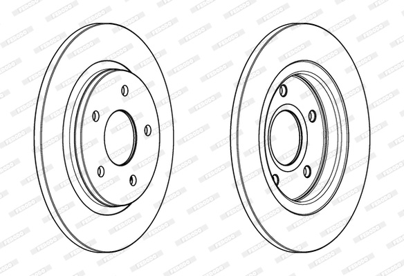 Disc frana puntea spate (DDF1808C FERODO) CHRYSLER,DODGE,FIAT,VW