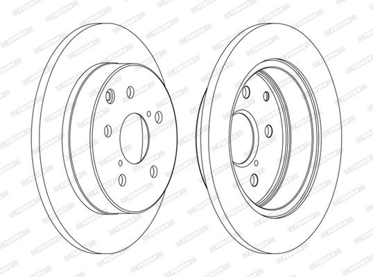 Disc frana puntea spate (DDF1846C FERODO PREMIER) LEXUS,TOYOTA