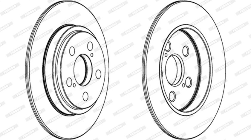 Disc frana puntea spate (DDF1866 FERODO PREMIER) TOYOTA