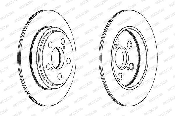 Disc frana puntea spate (DDF1866 FERODO) TOYOTA