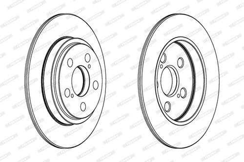 Disc frana puntea spate (DDF1866 FERODO) TOYOTA