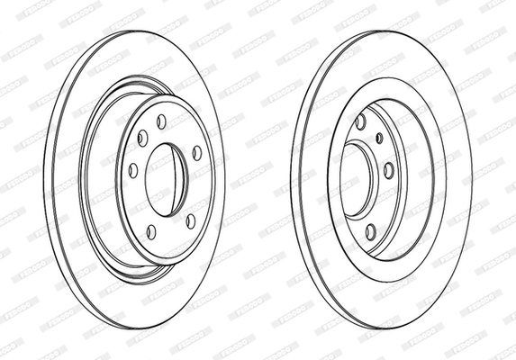 Disc frana puntea spate (DDF1871C FERODO) CHEVROLET,OPEL,VAUXHALL