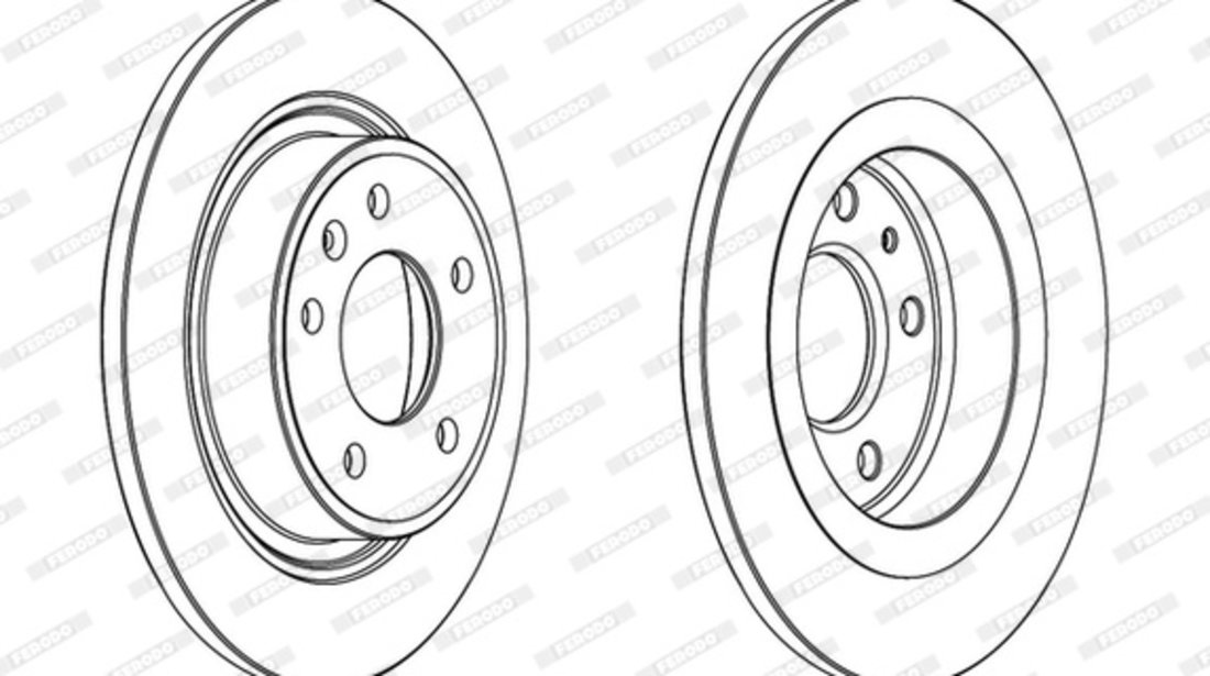 Disc frana puntea spate (DDF1871C FERODO) CHEVROLET,OPEL,VAUXHALL