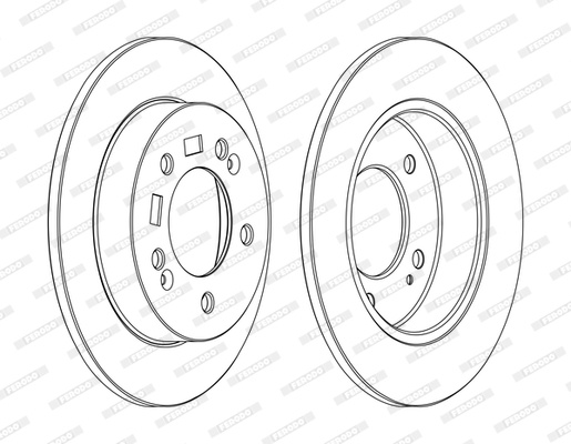 Disc frana puntea spate (DDF1874C FERODO) HYUNDAI,KIA