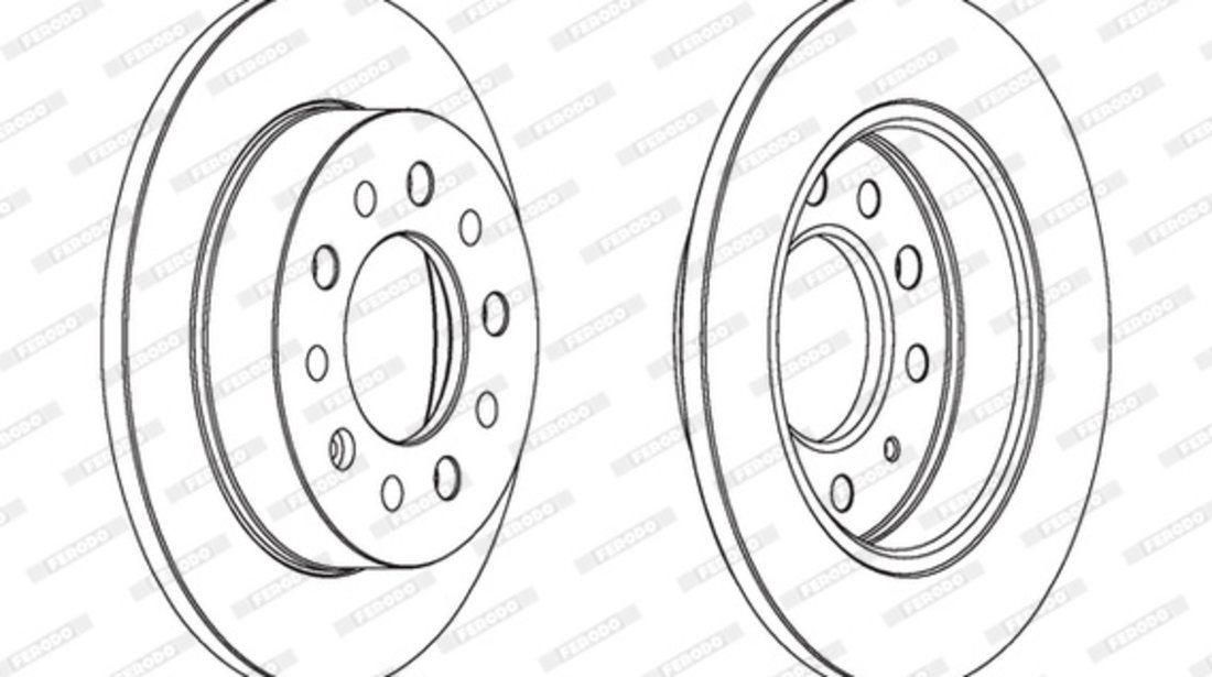 Disc frana puntea spate (DDF1955 FERODO) HYUNDAI