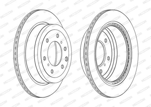Disc frana puntea spate (DDF1965C FERODO) MITSUBISHI