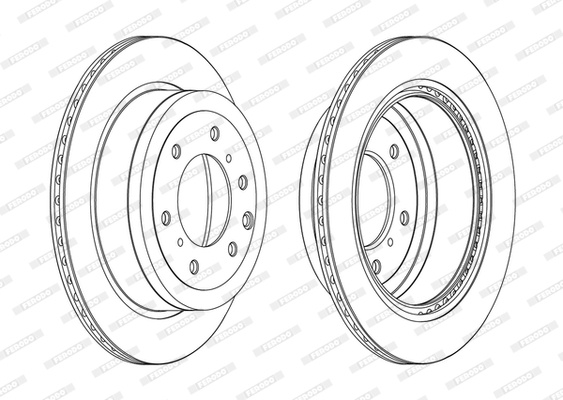 Disc frana puntea spate (DDF1965C FERODO PREMIER) MITSUBISHI