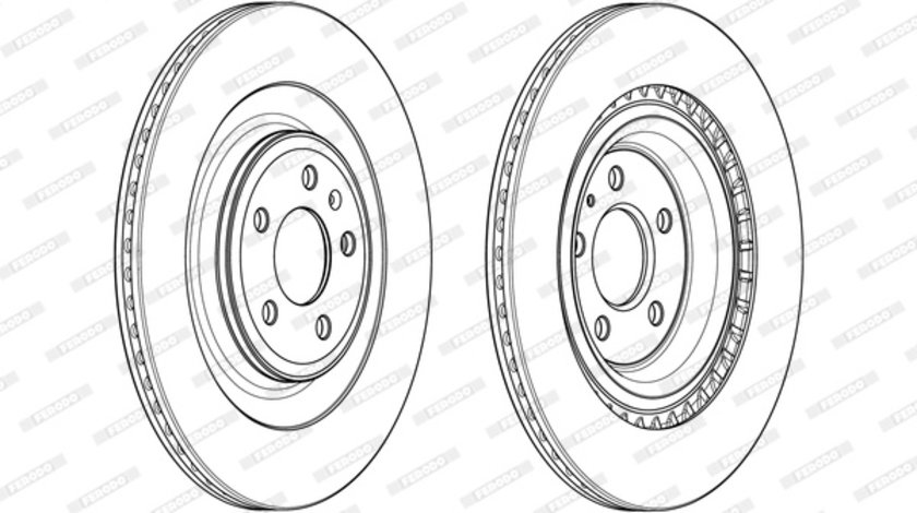 Disc frana puntea spate (DDF1990C FERODO PREMIER) AUDI