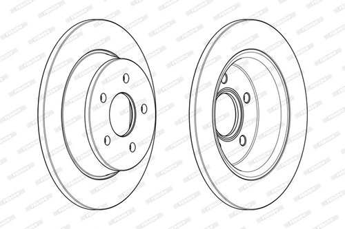 Disc frana puntea spate (DDF2058C FERODO) FORD