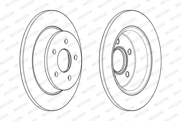 Disc frana puntea spate (DDF2058C FERODO PREMIER) FORD