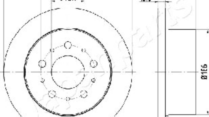 Disc frana puntea spate (DP0609 JAPANPARTS) Citroen,FIAT,PEUGEOT